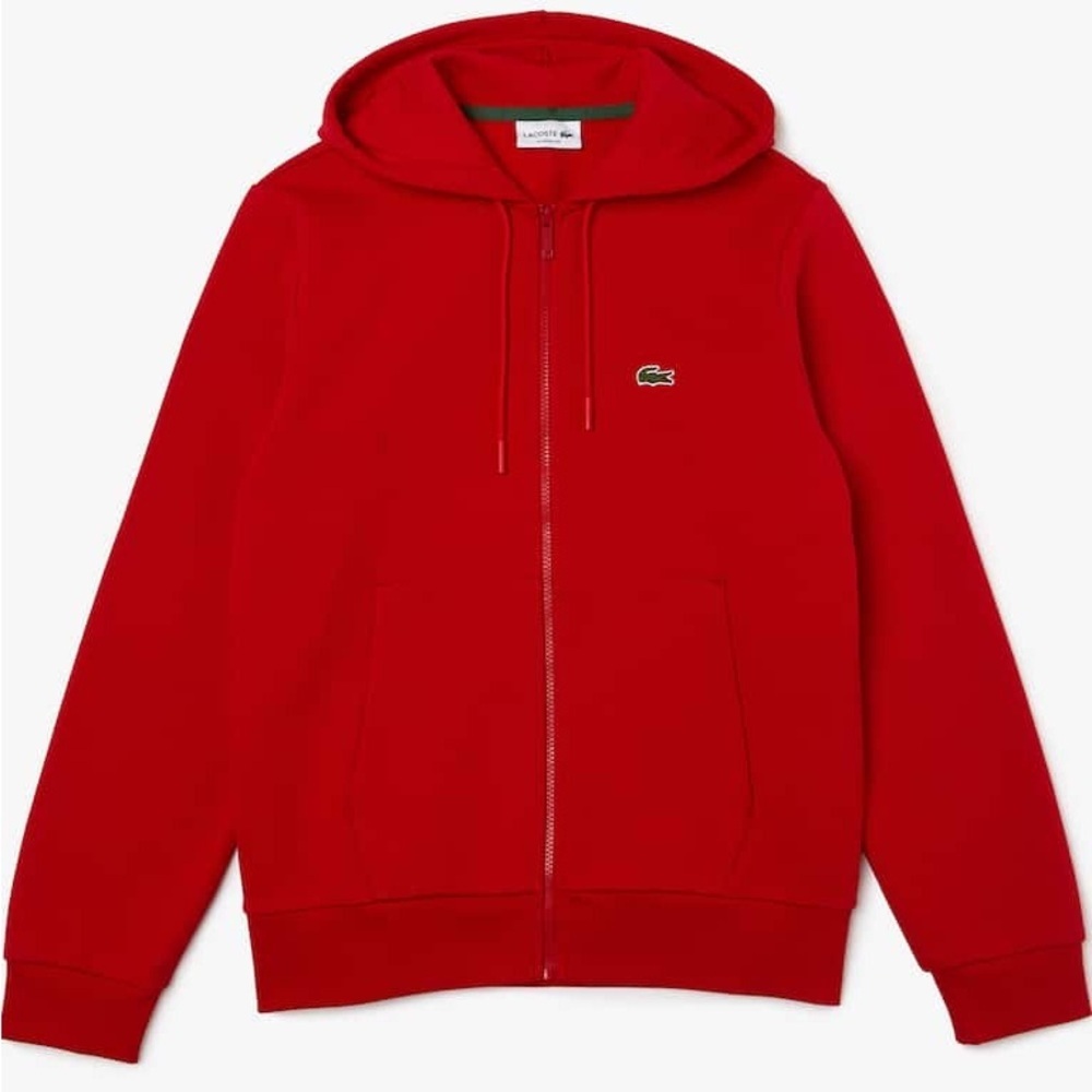 Lacoste Men's Zip-Up Red Sweater